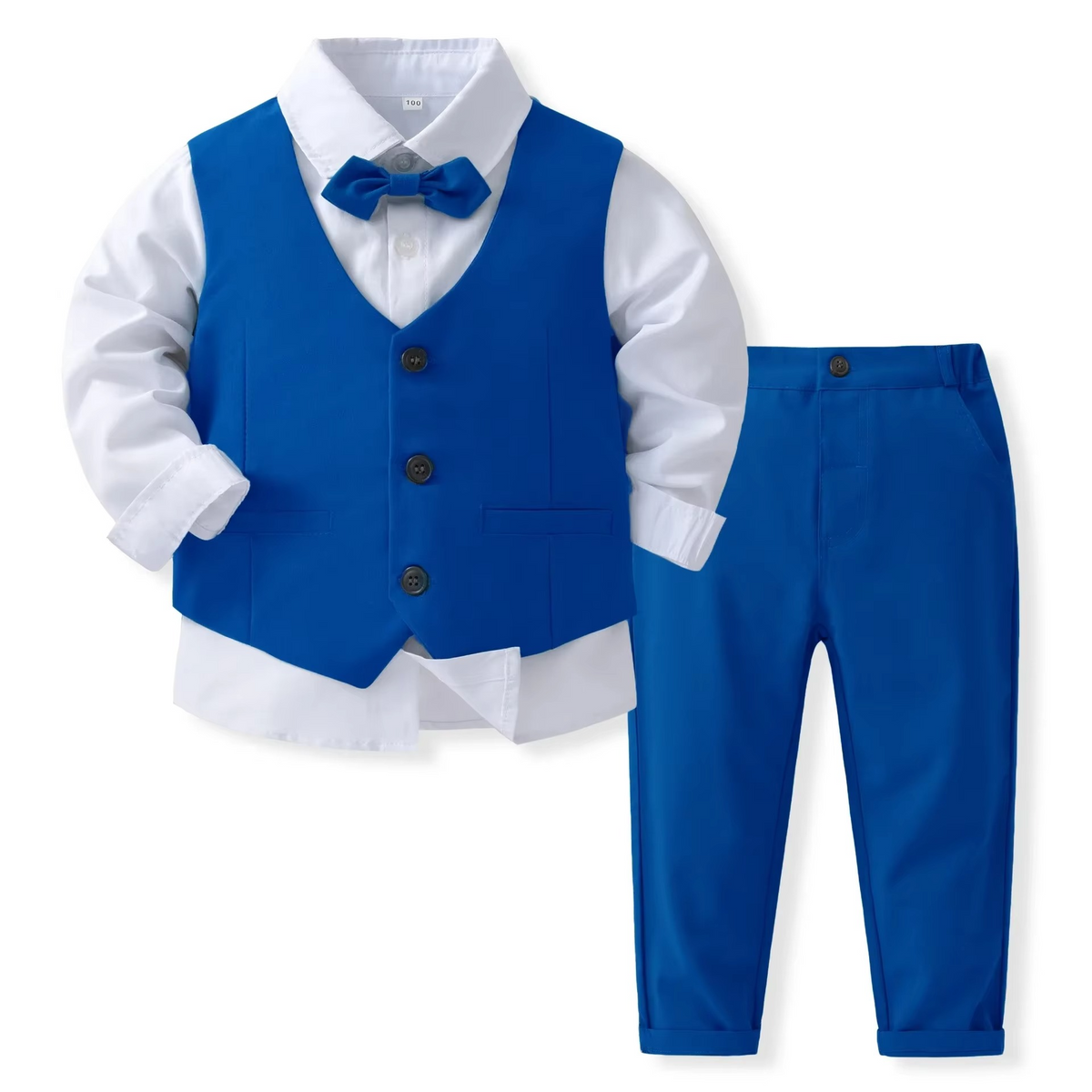 Boys' Formal Cotton Suit Set for Toddlers and Kids