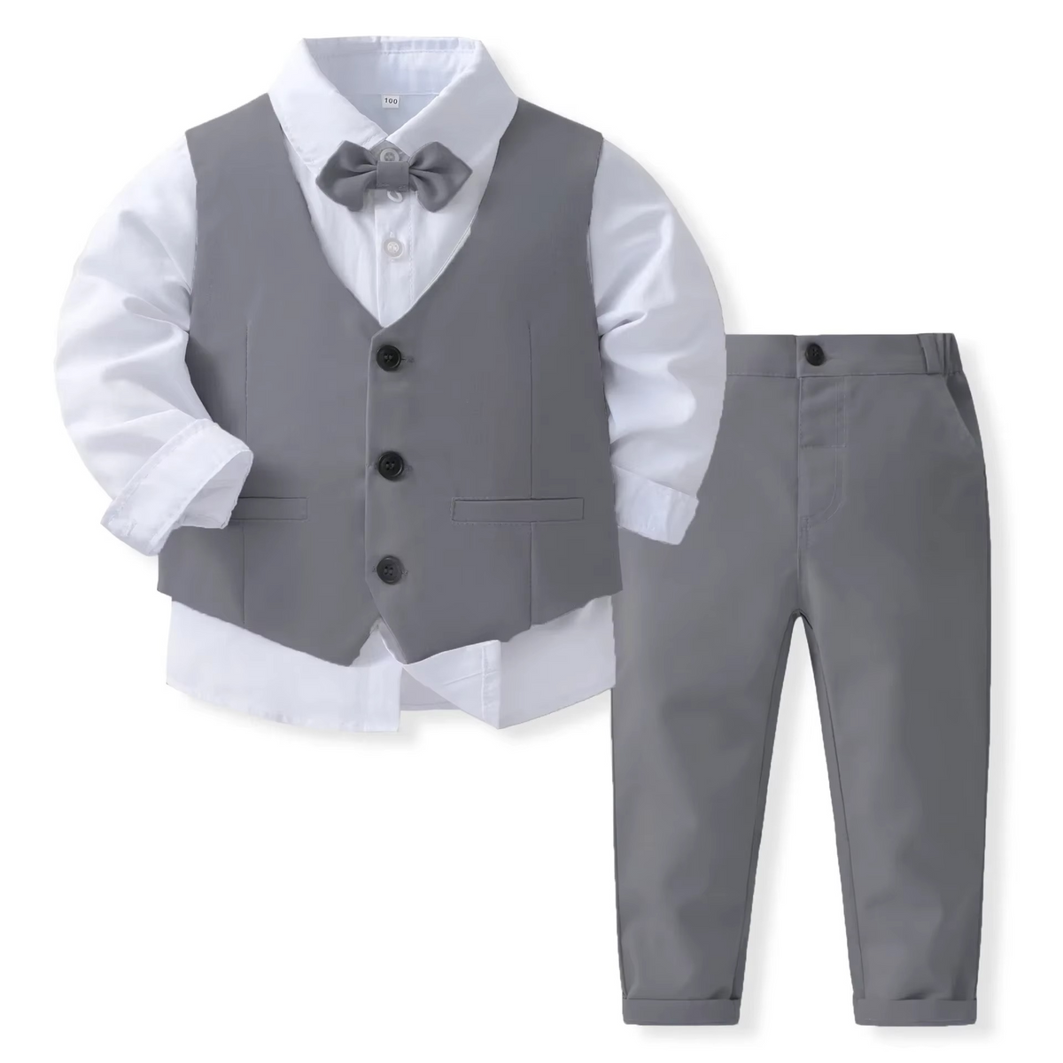 Boys' Formal Cotton Suit Set for Toddlers and Kids