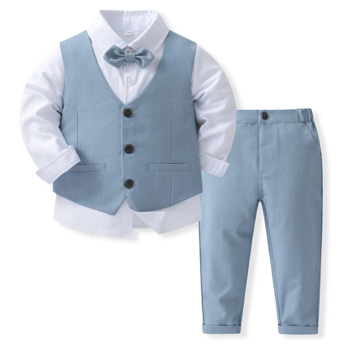 Boys' Formal Cotton Suit Set for Toddlers and Kids