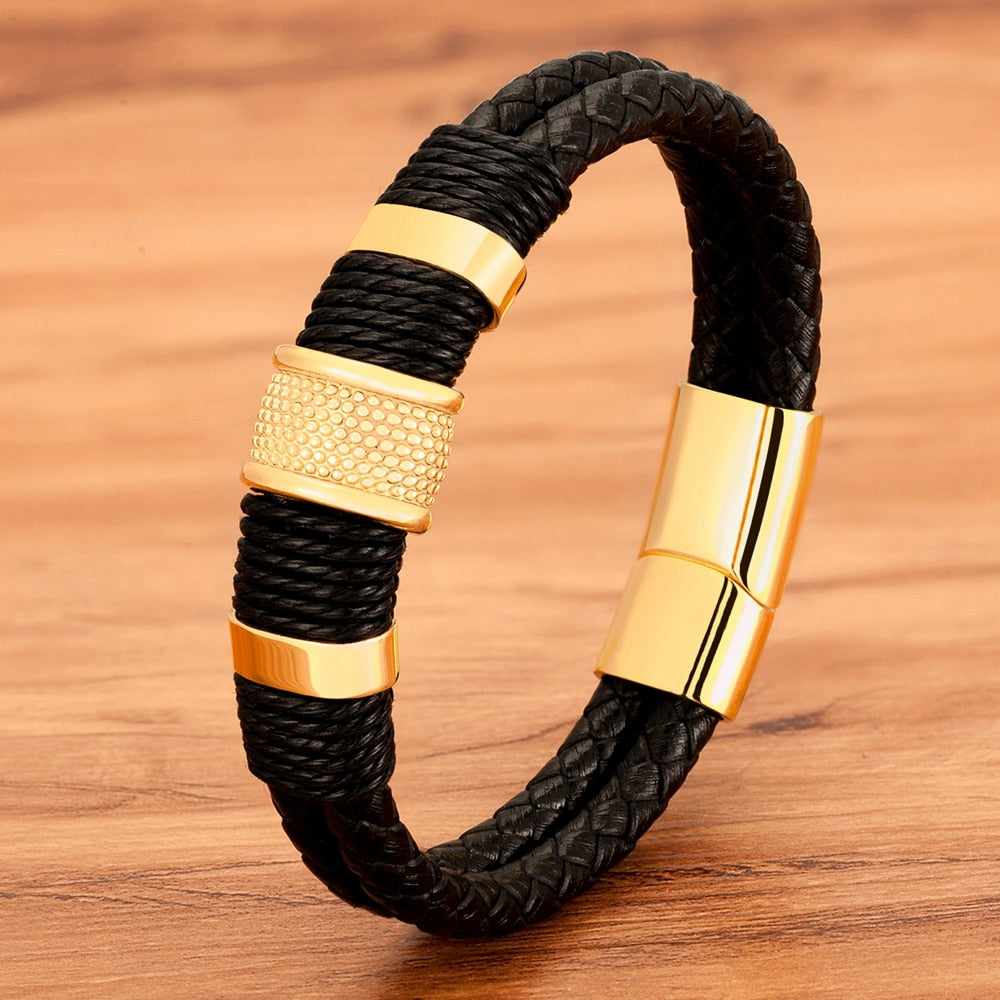 Braided Men's Bracelet with Magnetic Clasp