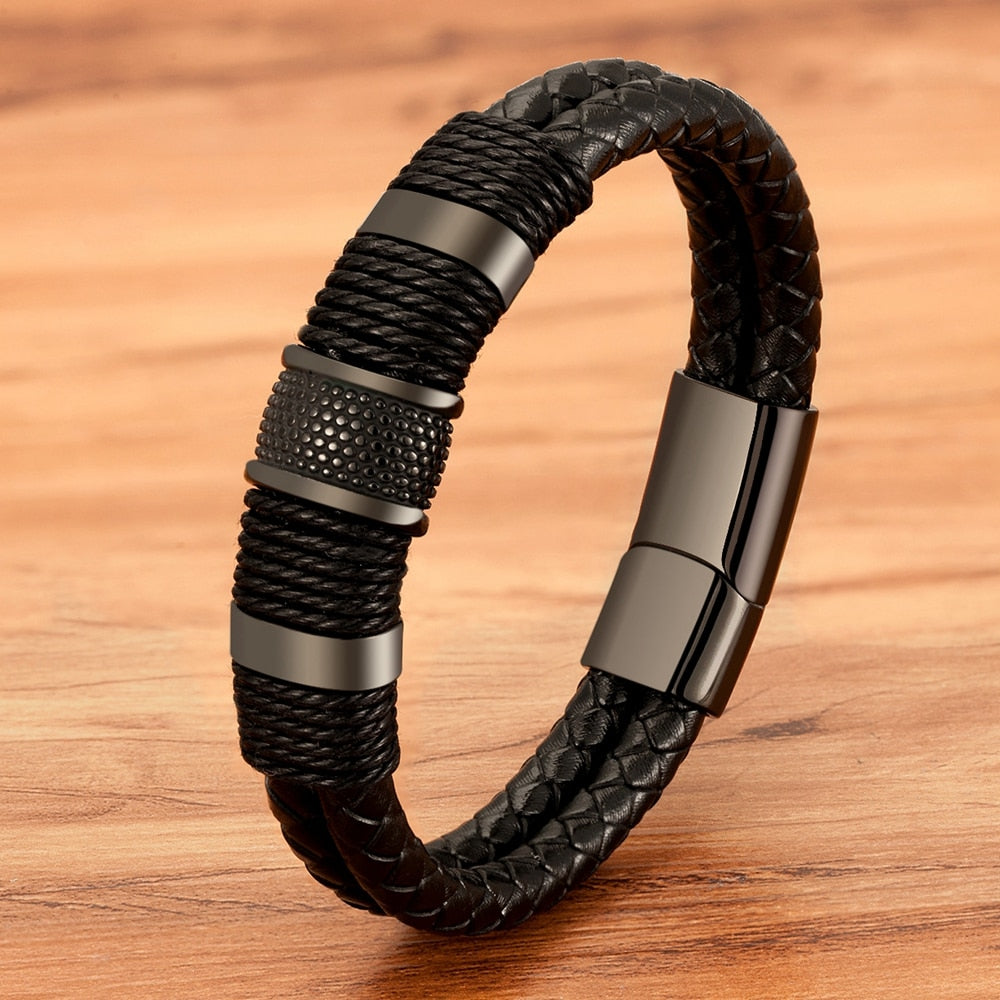 Braided Men's Bracelet with Magnetic Clasp