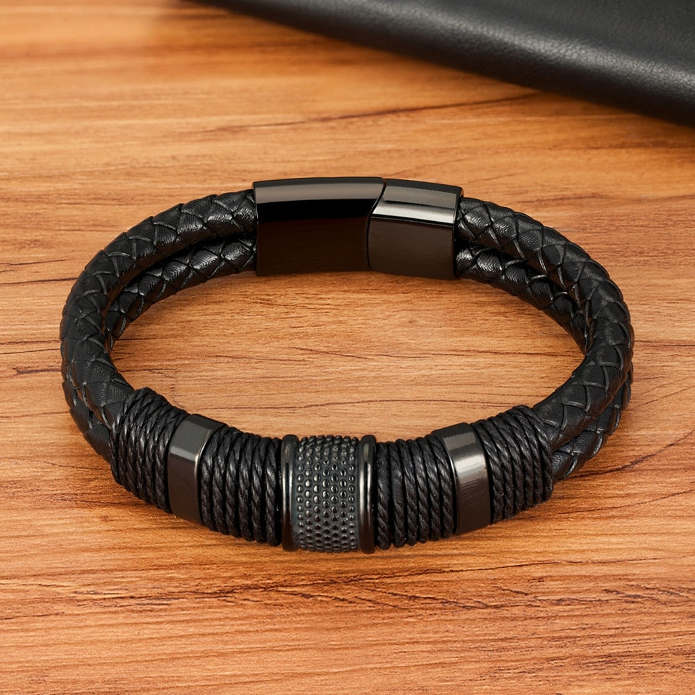 Braided Men's Bracelet with Magnetic Clasp