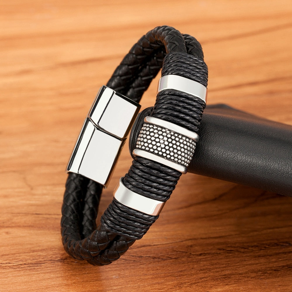 Braided Men's Bracelet with Magnetic Clasp