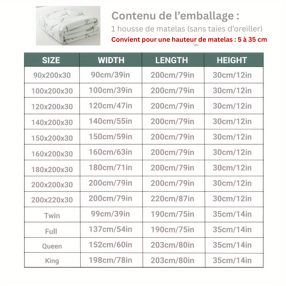Breathable and Cooling Bamboo Mattress Protector for Better Sleep Comfort