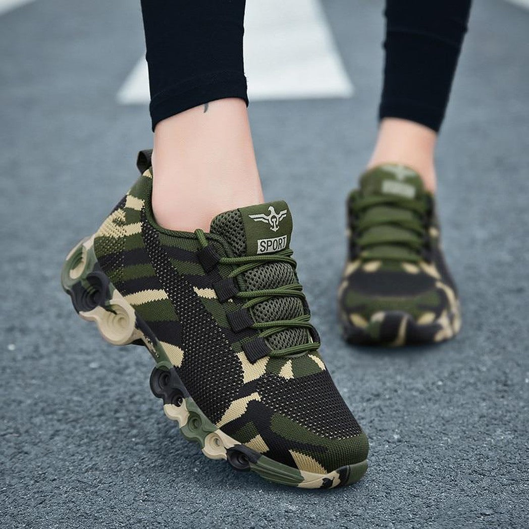 Breathable Camouflage Print Sneakers