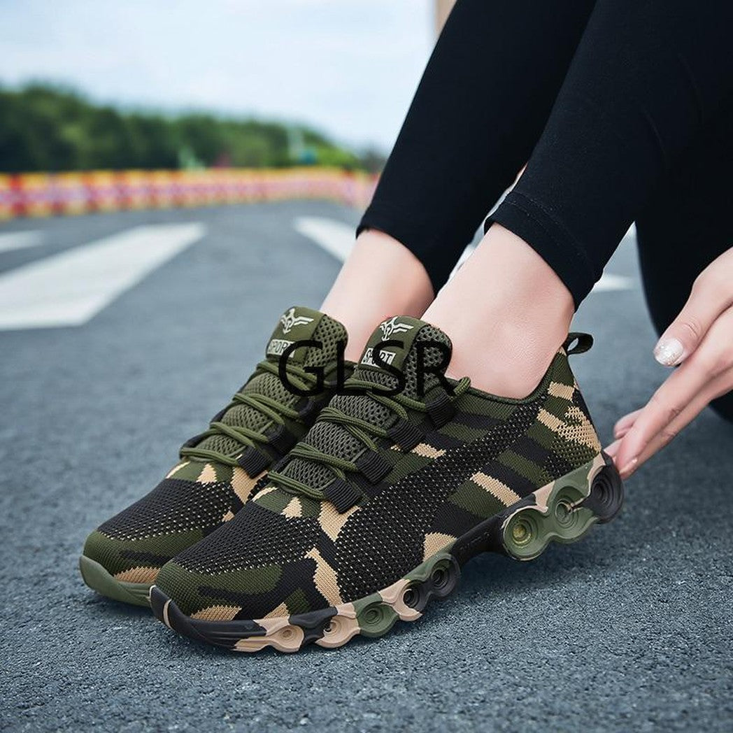 Breathable Camouflage Print Sneakers