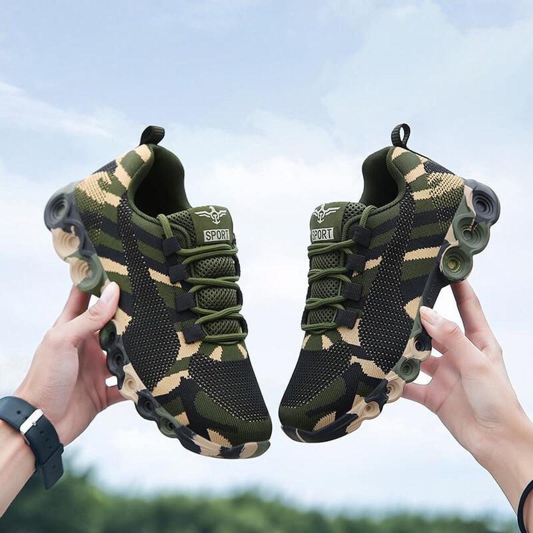 Breathable Camouflage Print Sneakers