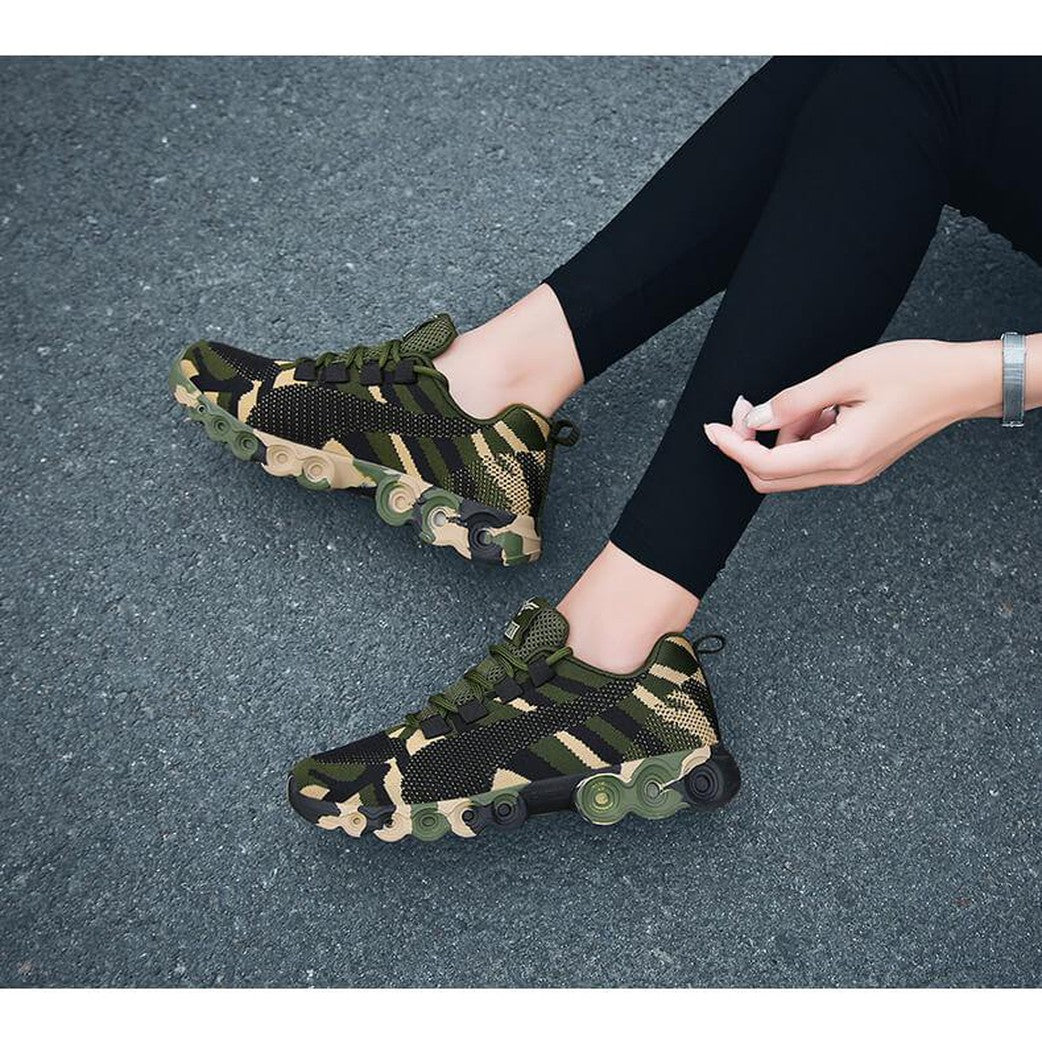 Breathable Camouflage Print Sneakers