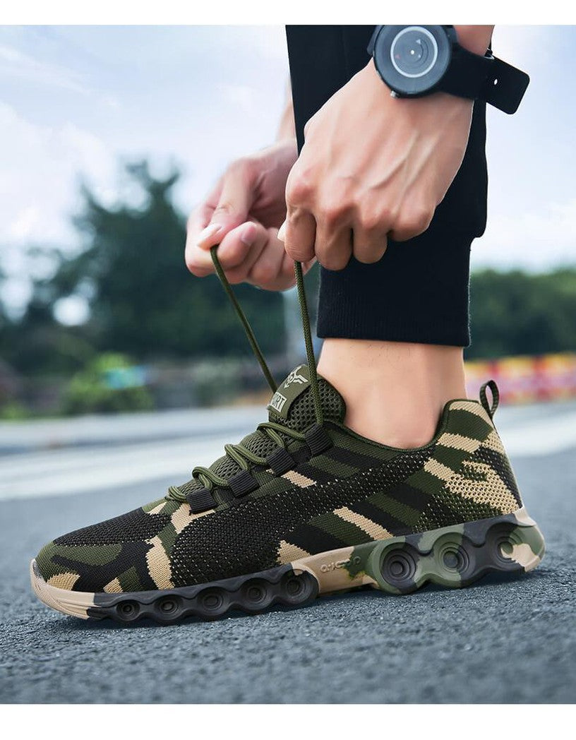 Breathable Camouflage Print Sneakers