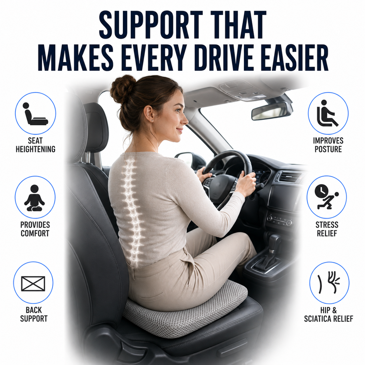 Breathable Honeycomb Seat Cushion