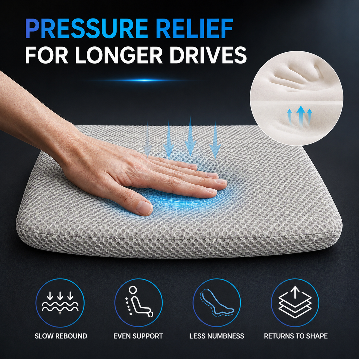 Breathable Honeycomb Seat Cushion