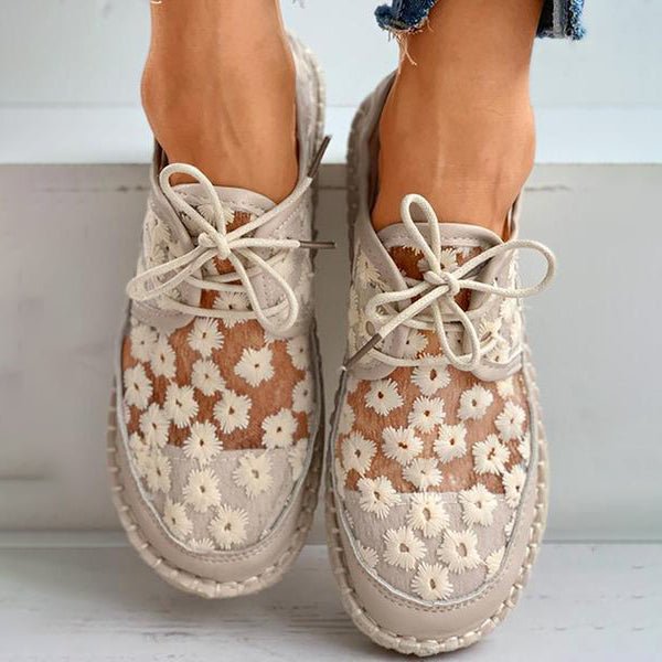 Breathable Orthopedic Shoes with Autumn Pattern