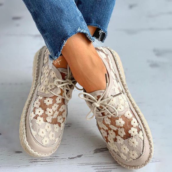 Breathable Orthopedic Shoes with Autumn Pattern