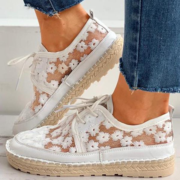 Breathable Orthopedic Shoes with Autumn Pattern
