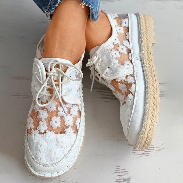 Breathable Orthopedic Shoes with Autumn Pattern