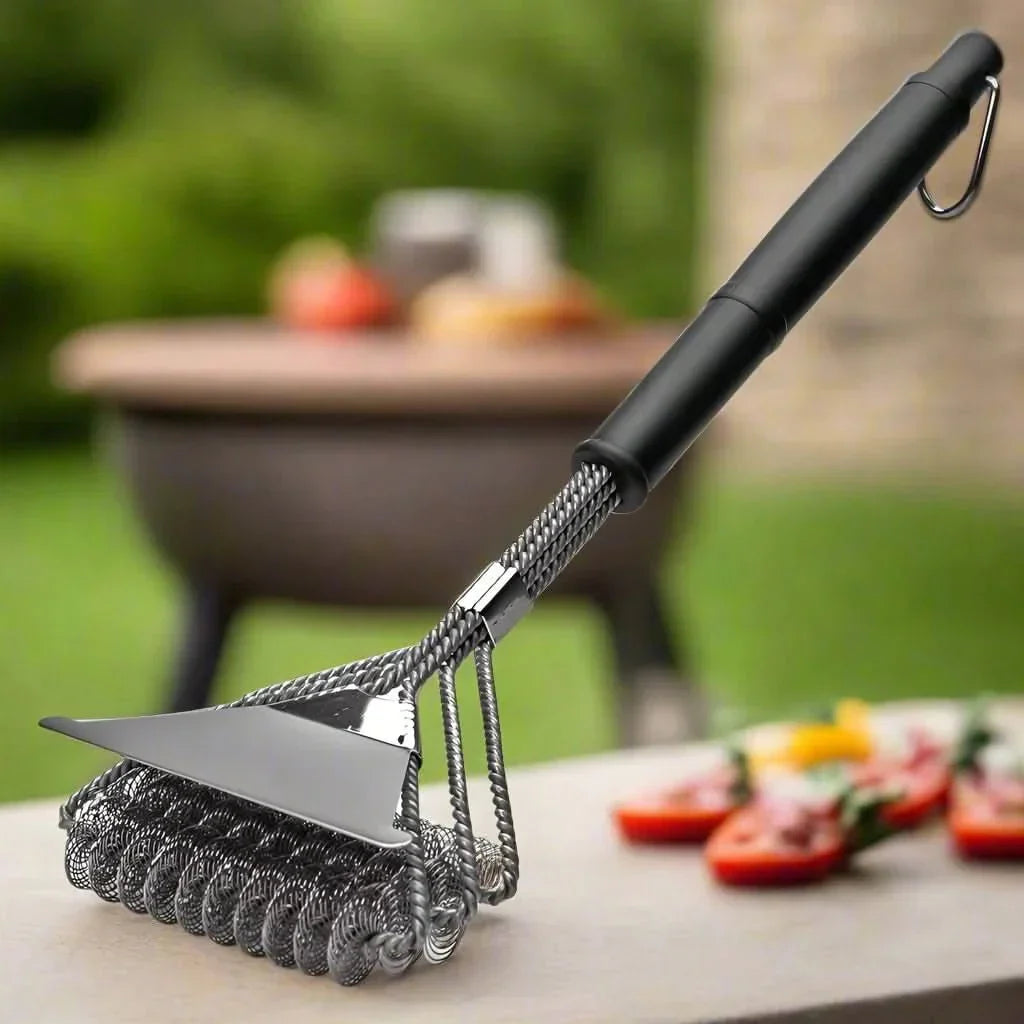 Bristle-Free Stainless Steel BBQ Brush