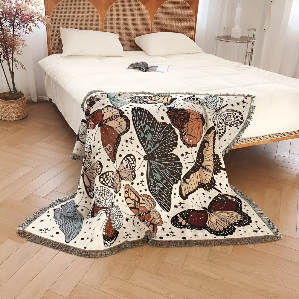 Butterfly Garden Throw Blanket
