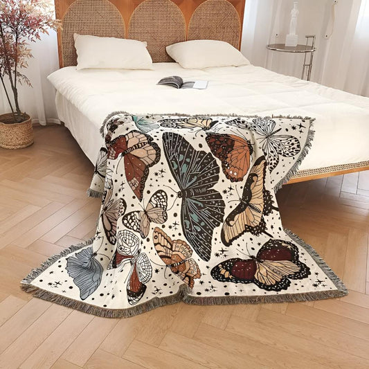 Butterfly Garden Throw Blanket