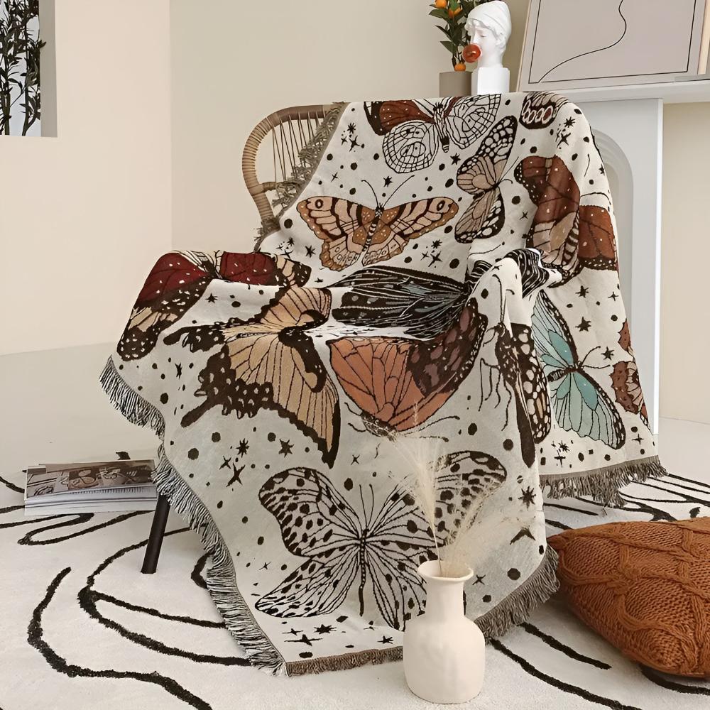 Butterfly Garden Throw Blanket
