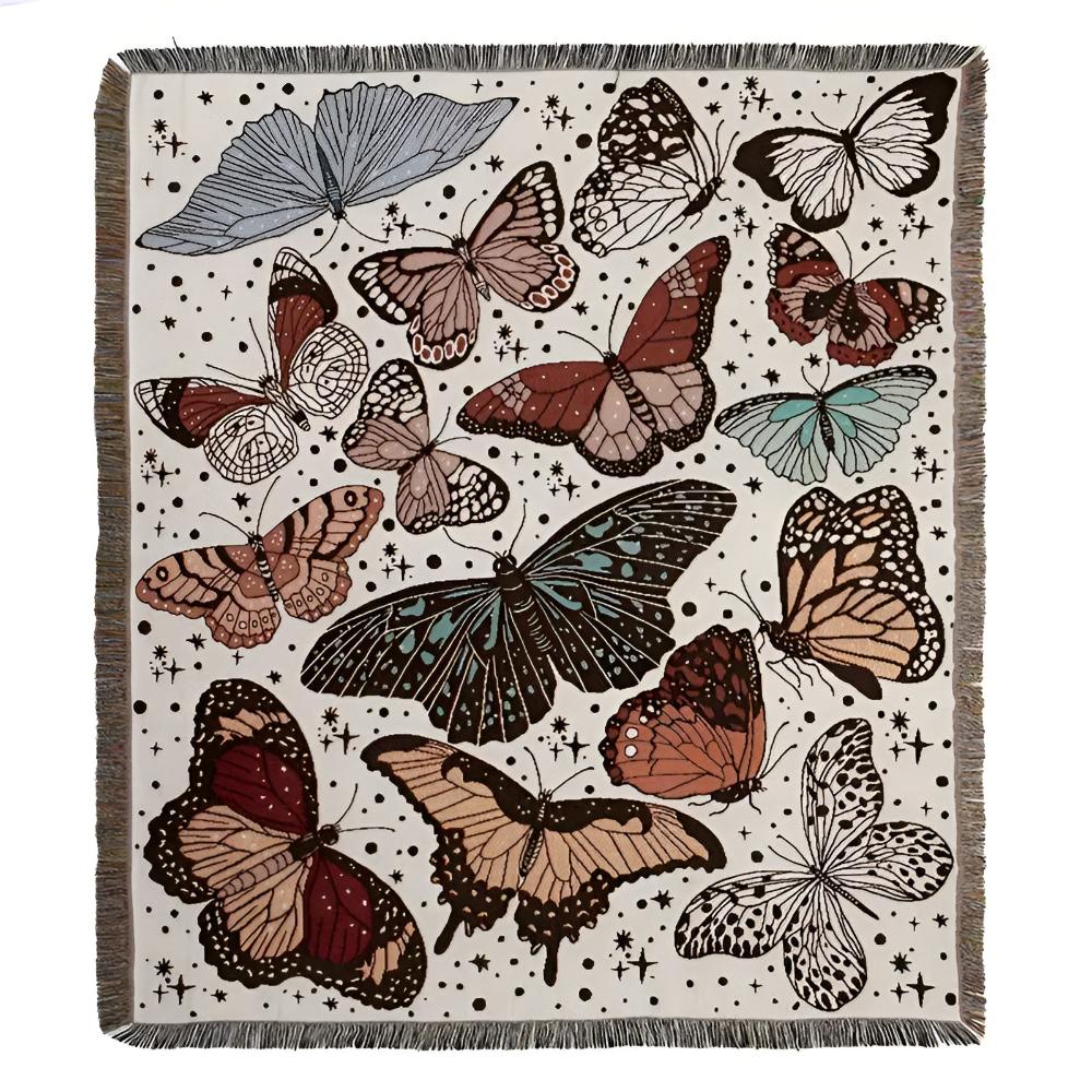 Butterfly Garden Throw Blanket