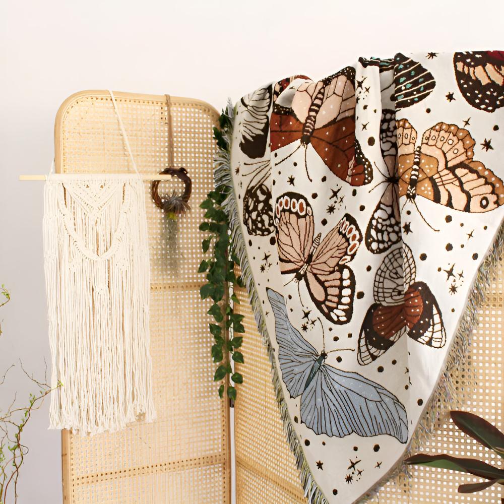 Butterfly Garden Throw Blanket