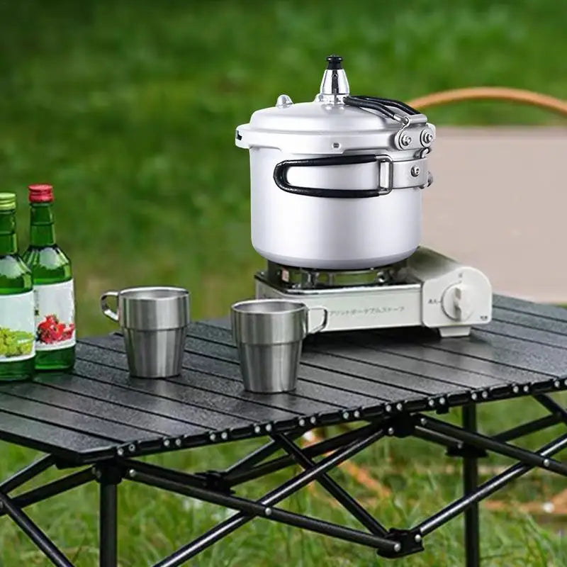 Camping Pressure Cooker - Portable Aluminum Alloy Outdoor Cookware