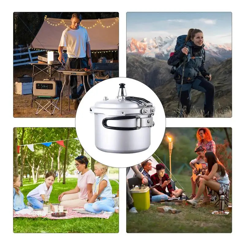 Camping Pressure Cooker - Portable Aluminum Alloy Outdoor Cookware