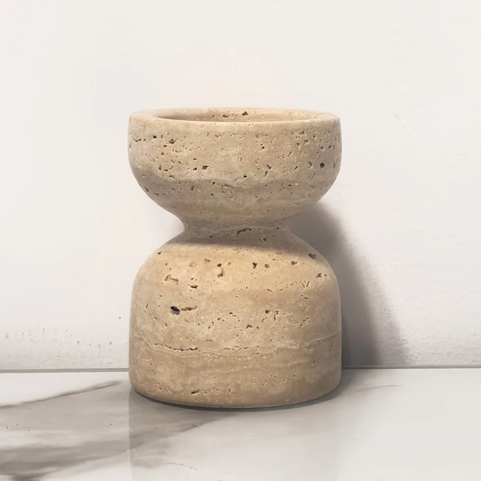Candle Holder Set - Natural Stone Candlesticks