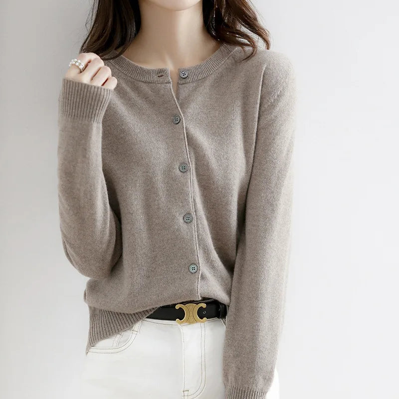 Cashmere Cardigan Soft Knit for Spring and Autumn