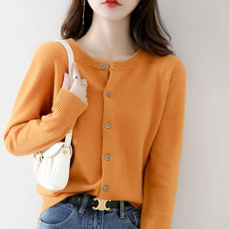 Cashmere Cardigan Soft Knit for Spring and Autumn