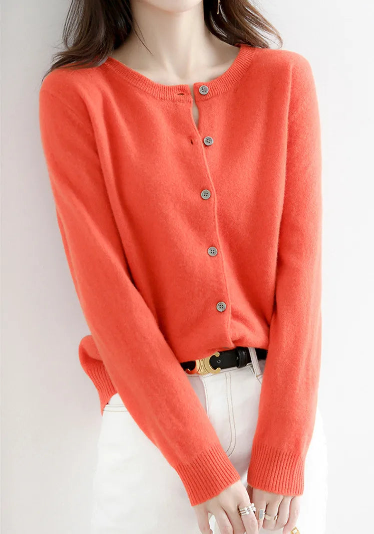 Cashmere Cardigan Soft Knit for Spring and Autumn
