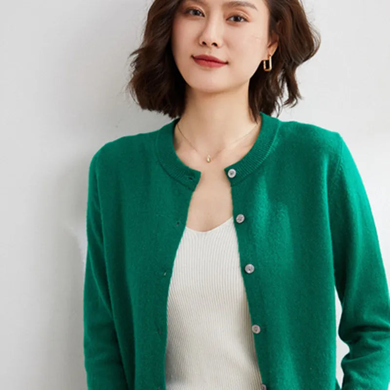 Cashmere Cardigan Soft Knit for Spring and Autumn