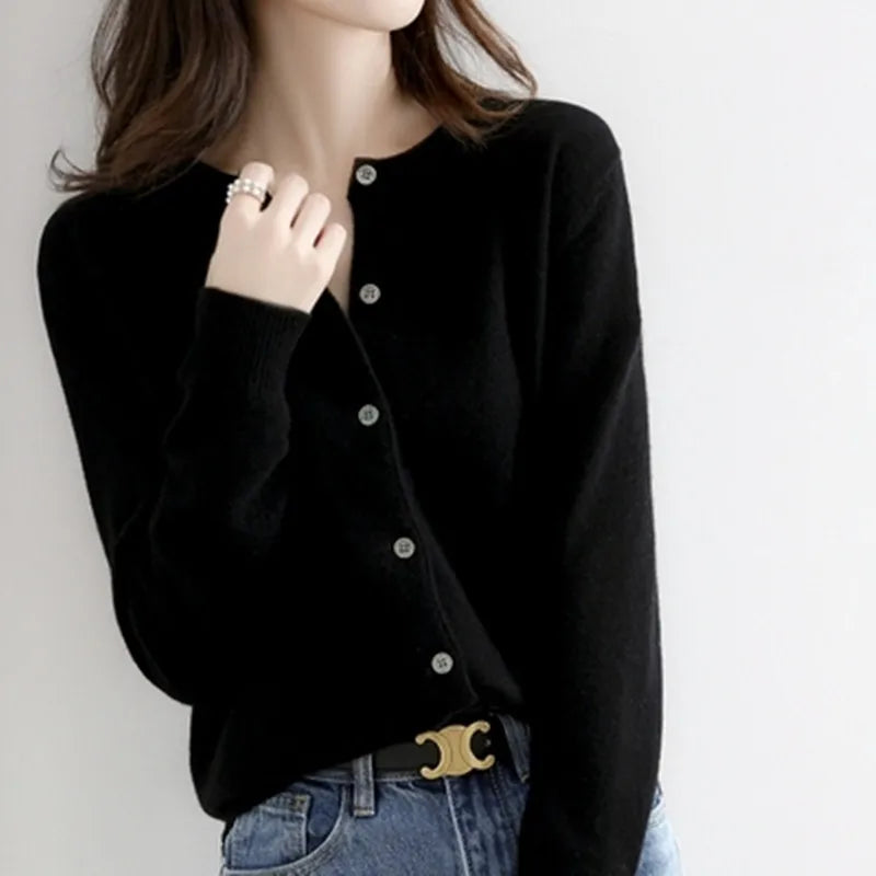 Cashmere Cardigan Soft Knit for Spring and Autumn