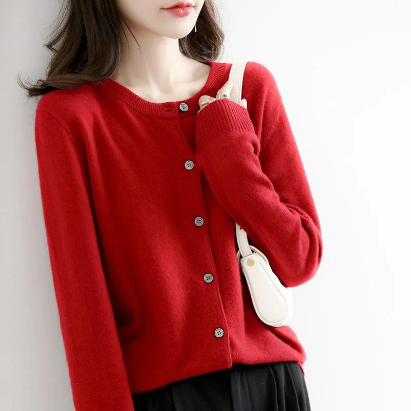 Cashmere Cardigan Soft Knit for Spring and Autumn