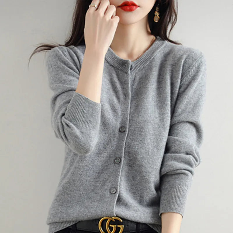 Cashmere Cardigan Soft Knit for Spring and Autumn