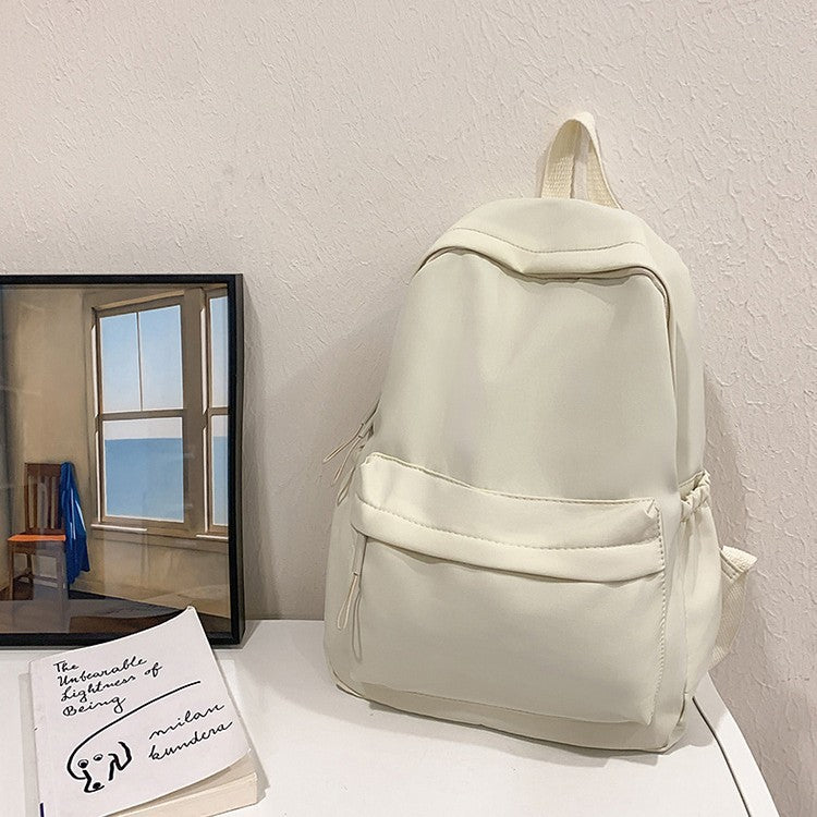 Casual Backpack with Flexible Side Pockets and Organized Compartments
