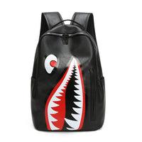 Casual Backpack with Shark Graphic