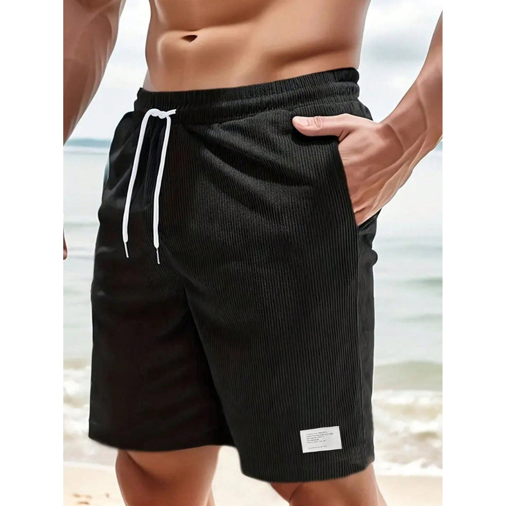 Casual Shorts with Side Pockets and Adjustable Waist
