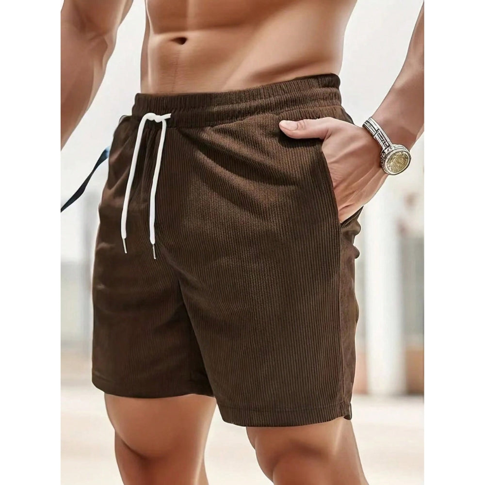 Casual Shorts with Side Pockets and Adjustable Waist