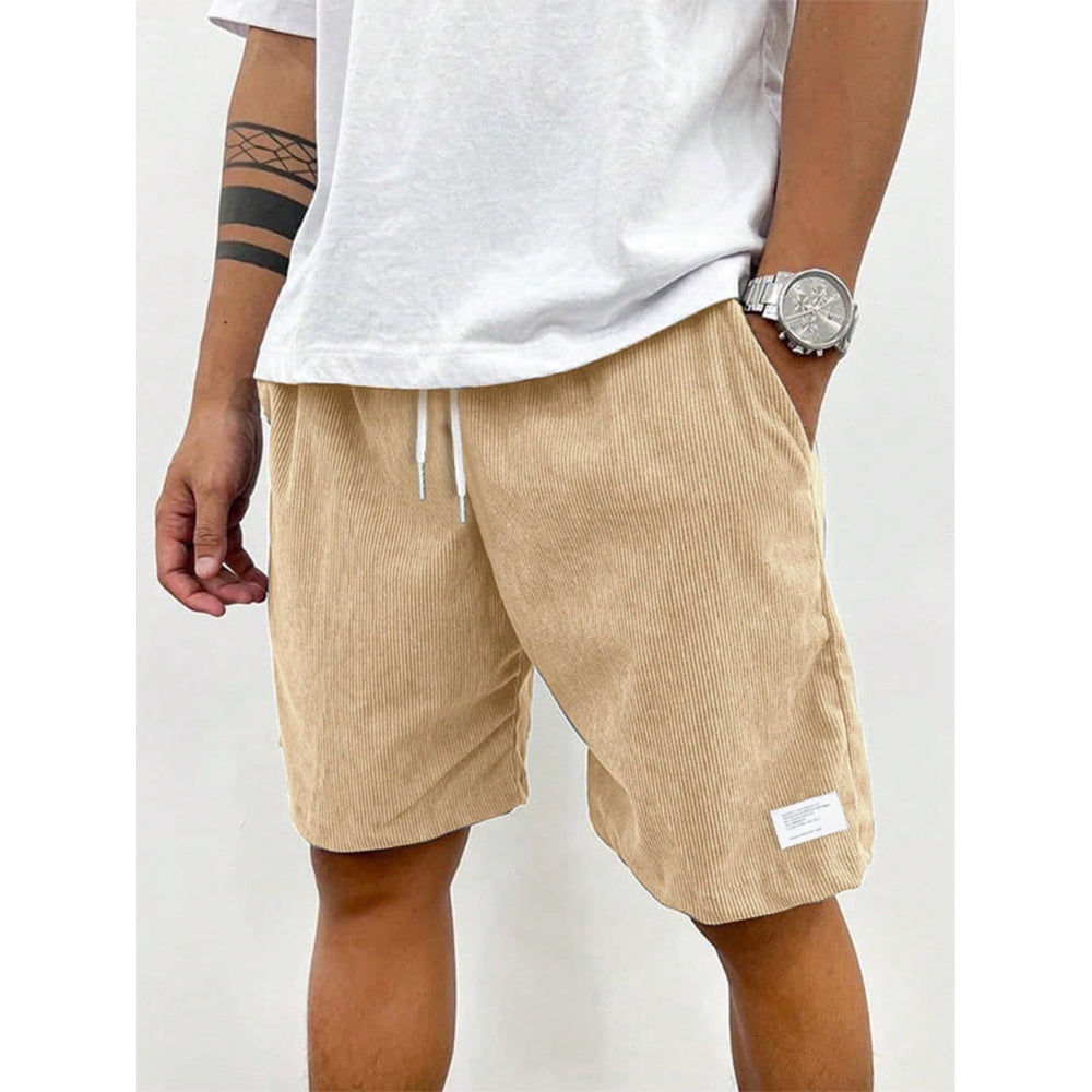 Casual Shorts with Side Pockets and Adjustable Waist