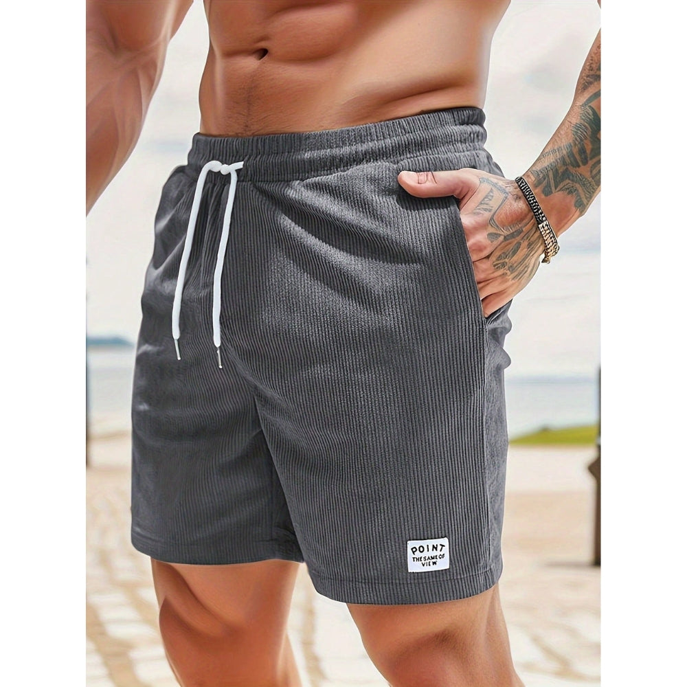 Casual Shorts with Side Pockets and Adjustable Waist
