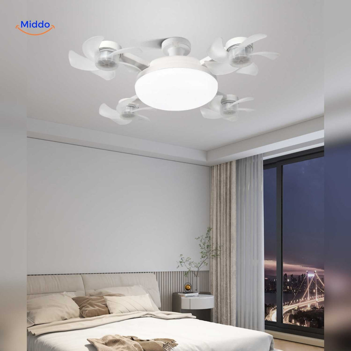 Ceiling Fan with Light | LED, E27 Socket & Stylish Ceiling Design