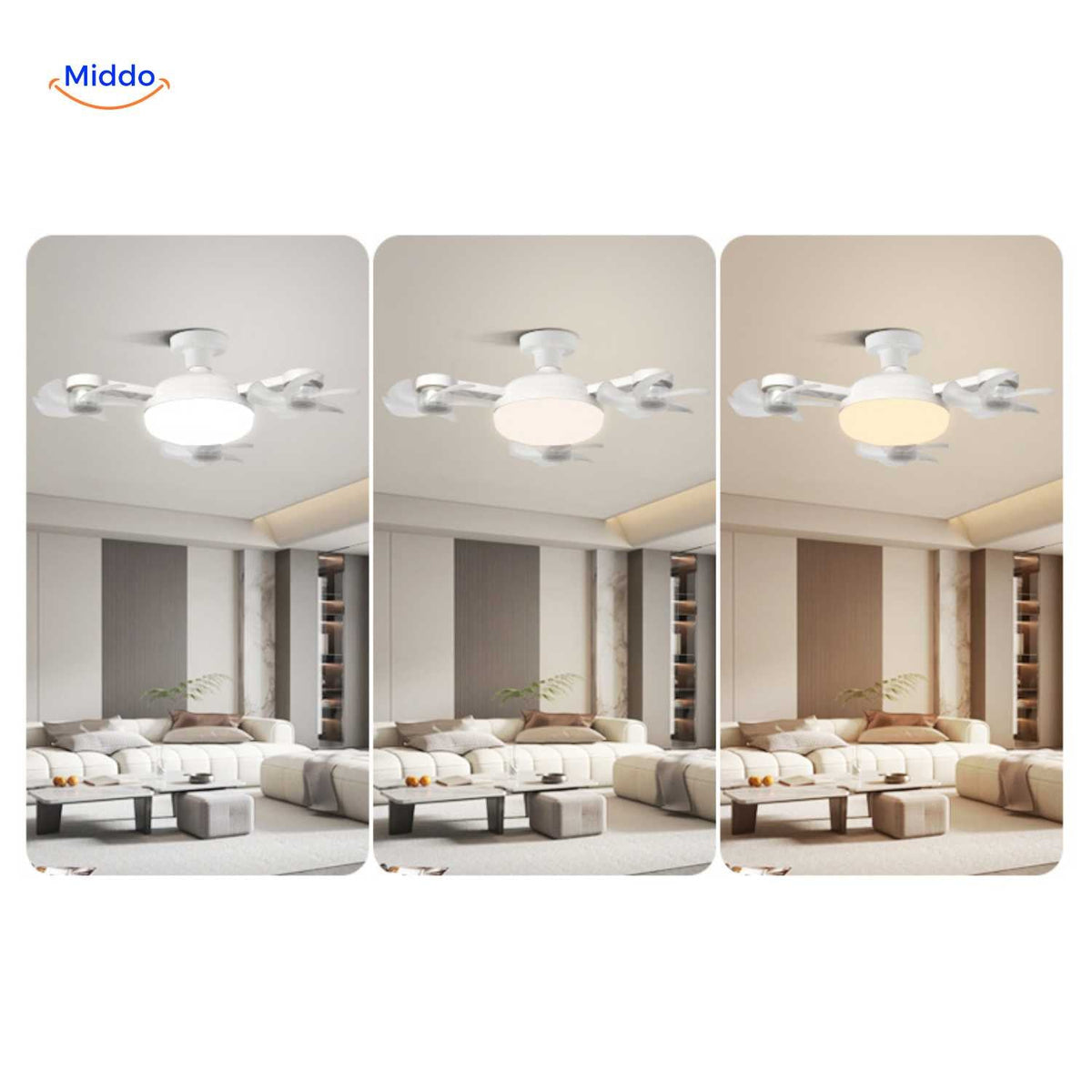 Ceiling Fan with Light | LED, E27 Socket & Stylish Ceiling Design