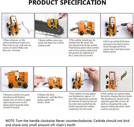 Chainsaw Chain Sharpening Tool for Blade Maintenance