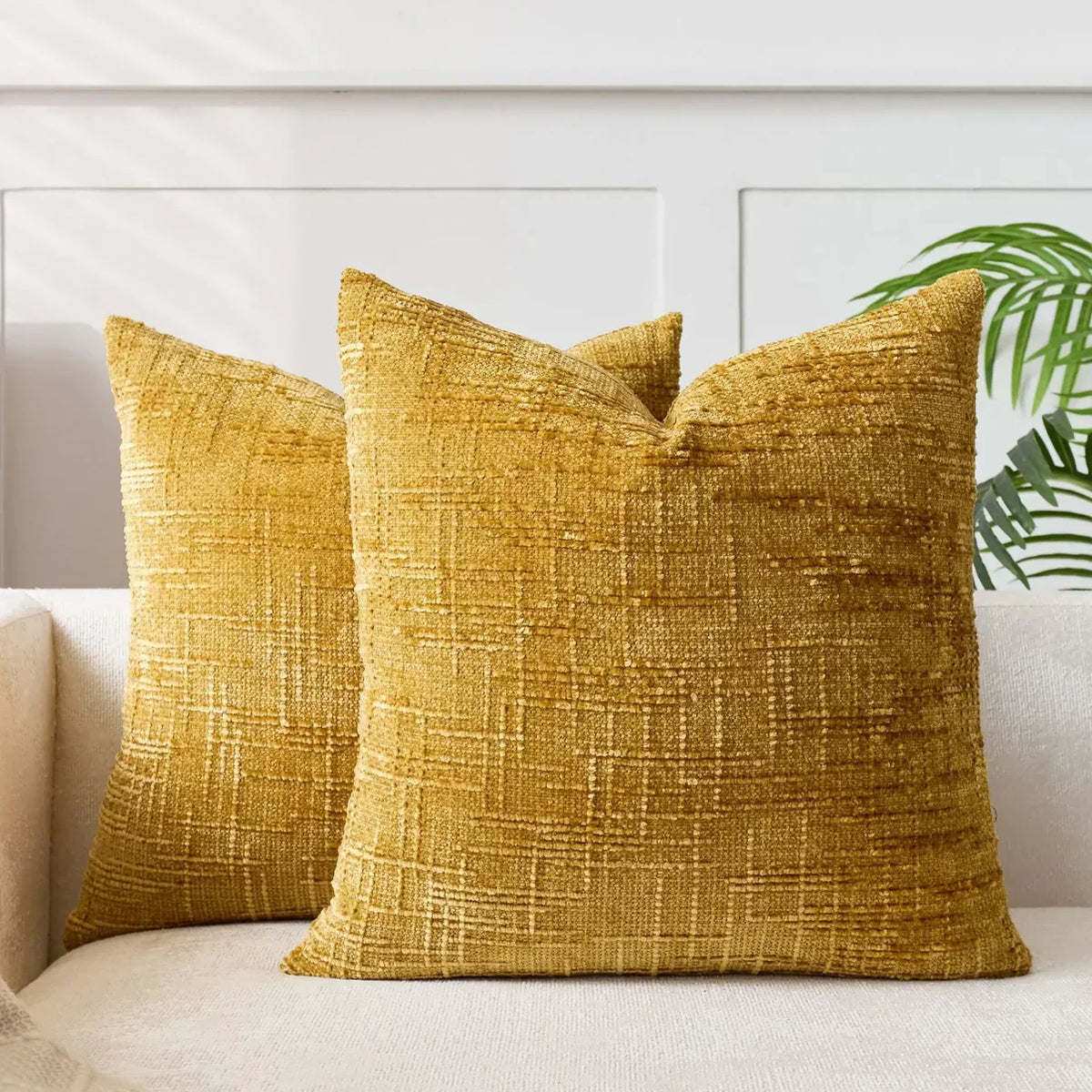 Chenille Sofa Cushion Cover - Soft Solid-Colour Finish | Elegant Decoration for Living Room and Bedroom