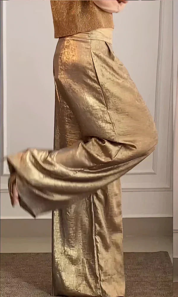Chic Gold Two-Piece Set