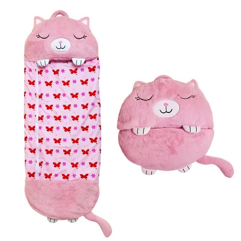 Children's 2-in-1 Cozy Sleeping Bag and Cuddle Toy