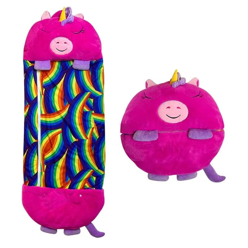 Children's 2-in-1 Cozy Sleeping Bag and Cuddle Toy