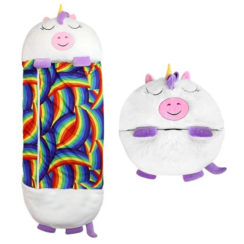 Children's 2-in-1 Cozy Sleeping Bag and Cuddle Toy