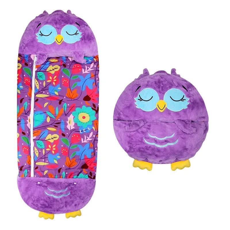 Children's 2-in-1 Cozy Sleeping Bag and Cuddle Toy